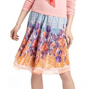 Anthropologie Dream Daily Floral Skirt Size L